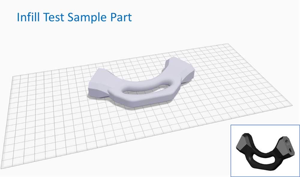 填充测试样品零件，用于标记3D打印