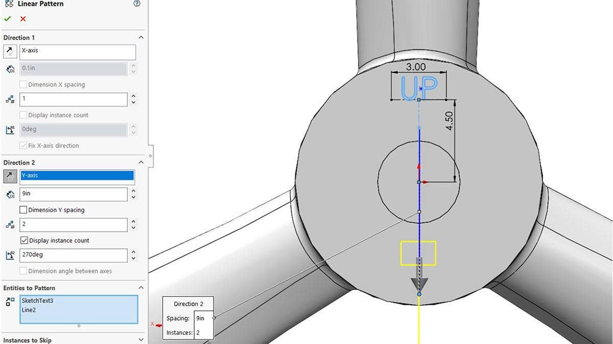 What’s New SOLIDWORKS 2022: Linear Sketch Pattern Enhancements