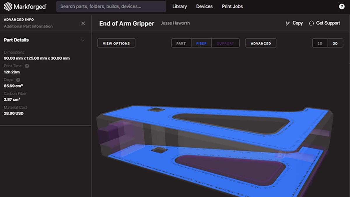 用标记模拟验证您的3D打印碳纤维零件