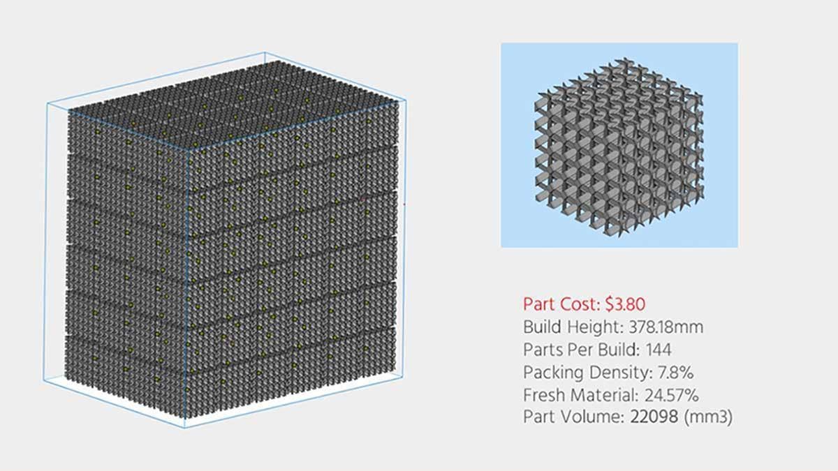 HP喷气融合3D打印的零件成本
